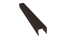 Планка П-образная заборная 24 Grand Line 0,45 Drap ТХ двухсторонний RR 32 темно-коричневый (2м)