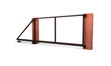 Ворота откатные Жалюзи к кирпичному столбу 2,0х4,0 RR 32