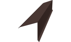 Планка конька односкатной кровли 160х160 Grand Line 0,45 Drap ТХ RAL 8017 шоколад (2м)