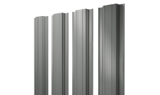 Штакетник Прямоугольный с прямым резом Grand Line 0,45 PE RAL 7005 мышино-серый