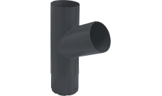 Тройник трубы Grand Line ПУ матовый 90мм RAL 7024 мокрый асфальт