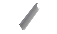 Декоративная накладка на столб универсальная 80х80 для забора жалюзи Grand Line 0,45 Drap TX RAL 7004 сигнальный серый (1,8м)