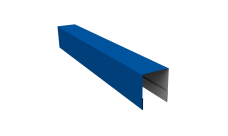 Планка боковая для забора из сайдинга Квадро Брус, Корабельная Доска, ЭкоБрус new Grand Line 0,45 PE RAL 5005 сигнальный синий (2,06м)