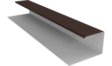 Планка П-образная Блок-Хаус новый Grand Line 0,5 Rooftop Бархат RAL 8017 шоколад (2м)