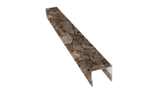 Планка П-образная заборная 24 Grand Line 0,45 Принт Элит Королевский камень TwinColor (3м)