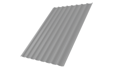 Профнастил С20B Grand Line 0,45 PE RAL 9006 бело-алюминиевый