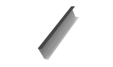 Декоративная накладка на столб универсальная 60х60 для забора жалюзи 0,45 Drap TX RAL 7016 антрацитово-серый (1,8м)