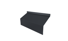 Ламель забора жалюзи Milan/Milan new стартовая/финишная для калиток и ворот 0,45 Drap TX RAL 7024 мокрый асфальт