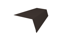 Планка карнизная для мягкой кровли 100х65 Grand Line 0,45 Drap ST RR 32 темно-коричневый (2м)