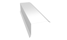 Планка торцевая 80х100 0,45 Drap с пленкой RAL 9003 сигнальный белый (2м)