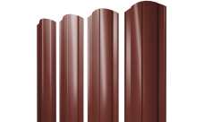 Штакетник Круглый фигурный 0,45 PE RAL 3009 оксидно-красный