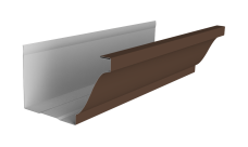 Желоб прямоугольный Vortex Lite Matt 130мм 2м RAL 8017 шоколад