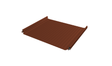 Кликфальц Pro Gofr Grand Line 0,5 PurLite Matt с пленкой на замках RAL 8004 терракота