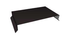 Парапетная крышка прямая 390мм Grand Line 0,45 Drap RAL 9005 черный (2м)