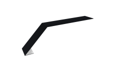 Планка карнизная для мягкой кровли 100х60 0,45 PE с пленкой RAL 9005 черный (2м)