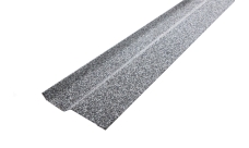 Планка примыкания внакладку Фартук S6 Grand Line c базальтовой крошкой серая 1,25м