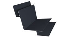 Угол внутренний сложный 90 градусов 0,5 Rooftop Бархат RAL 7024 мокрый асфальт (2м)