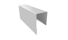 Планка П-образная заборная 17 0,45 PE-Double с пленкой RAL 9003 сигнальный белый (2,5м)