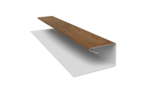 Планка П-образная завершающая сложная (КД) 0,45 Print Premium Pine Wood Fresh (3м)