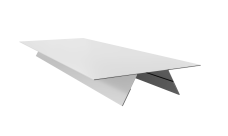 Планка стыковочная составная верхняя 0,5 Satin с пленкой RAL 9003 сигнальный белый (2м)