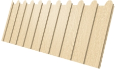 Профнастил С8A в02 фигурный Grand Line 0,45 Принт Элит с пленкой Молочное дерево TwinColor