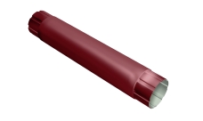 Труба круглая соединительная Grand Line ПЭ 90мм 1м RAL 3005 красное вино