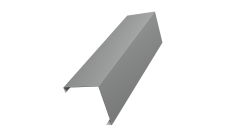 Декоративная накладка на столб универсальная угловая 60х60 для забора жалюзи 0,5 Satin RAL 9006 бело-алюминиевый (2,5м)