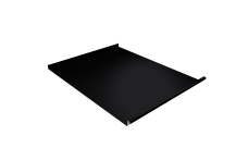 Фальц двойной стоячий Grand Line 0,5 Rooftop Бархат с пленкой на замках RAL 9005 черный