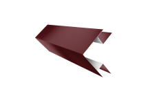 Планка угла внешнего сложного Блок-Хаус new Grand Line 0,5 Satin Matt TX RAL 3005 красное вино (3м)