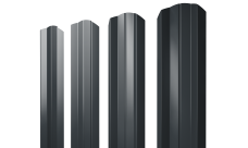 Штакетник М-образный A фигурный Grand Line 0,45 Drap TR RAL 7016 антрацитово-серый