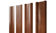 Штакетник М-образный A с прямым резом Grand Line 0,45 Принт Элит Рябина TwinColor