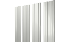 Штакетник Twin с прямым резом Grand Line 0,5 Satin RAL 9003 сигнальный белый