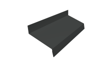 Отлив простой 70 Grand Line 0,5 Satin с пленкой RAL 7016 антрацитово-серый (3м)