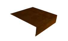 Планка лобовая/околооконная простая 190х50 0,45 Print Premium Golden Wood Intense FTC (2м)