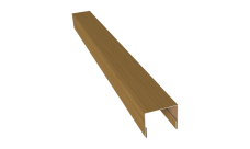 Планка П-образная заборная 24 Grand Line 0,45 Принт Элит Медовое дерево TwinColor (3м)