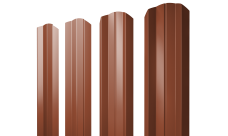 Штакетник М-образный A фигурный Grand Line 0,45 Drap TX RAL 8004 терракота