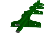 Снегозадержатель трубчатый Premium М4 45х25 RAL 6002 (3м) оцинкованный