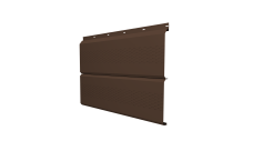 Софит ЭкоБрус 0,345 Grand Line с перфорацией 0,5 Satin с пленкой RAL 8017 шоколад