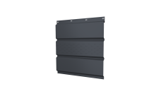 Софит металлический Grand Line центральная перфорация 0,45 Drap-double TX с пленкой RAL 7024 мокрый асфальт