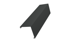 Декоративная накладка на столб универсальная угловая 62х55 для забора жалюзи Grand Line 0,45 PE RAL 7016 антрацитово-серый (1,8м)