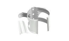 Хомут трубы металлический на дерево Grand Line ПВХ белый (RAL 9003)