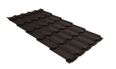 Металлочерепица "Квинта плюс" ("Kvinta plus") 0,5 PurPro Matt 275 RR 32 темно-коричневый