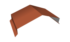 Парапетная крышка угольная 250мм Grand Line 0,5 Сатин матовый RAL 8004 терракота (3м)