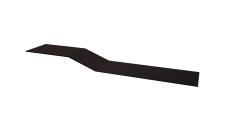 Планка крепежная фальц 0,45 PE с пленкой RAL 9005 черный (2м)