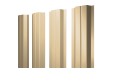 Штакетник П-образный A с прямым резом 0,45 PE RAL 1014 слоновая кость