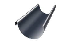 Желоб полукруглый Grand Line PU 125 мм 3 м RAL 7024 мокрый асфальт