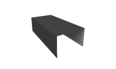 Крышка для забора из сайдинга (Блок-хаус new) 0,5 Drap TX RAL 7016 антрацитово-серый (2,5м)