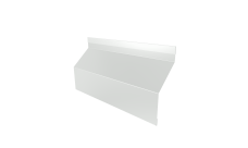 Ламель забора жалюзи Milan Slim стартовая/финишная для калиток и ворот 0,45 PE RAL 9003 сигнальный белый