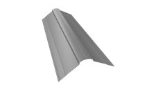 Планка конька фигурного 100x100 0,5 Satin с пленкой RAL 7004 сигнальный серый (2м)