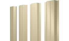 Штакетник П-образный A с прямым резом Grand Line 0,45 PE RAL 1015 светлая слоновая кость